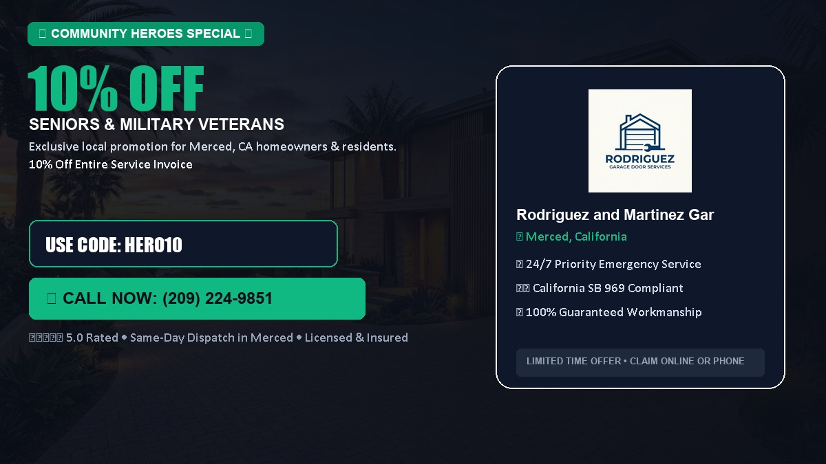 10% OFF Senior Citizens (65+) & Military / Veteran Community Discount in Merced, CA